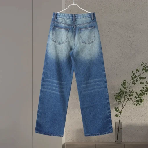 Metal Rivet High Waist Jeans - Image 44
