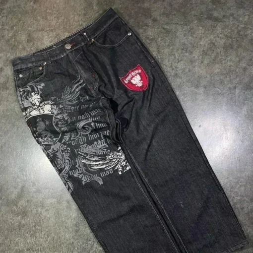 Skull Embroidered Jeans - Image 19