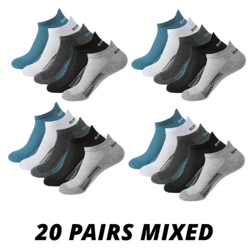 Men's Summer Thin Mesh Breathable Polyester Sports Socks - Image 11