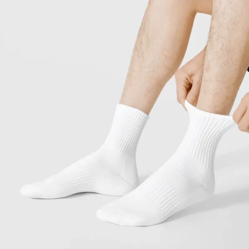 Men's Moisture Wicking Outdoor Hiking Work Cotton Socks - Image 12