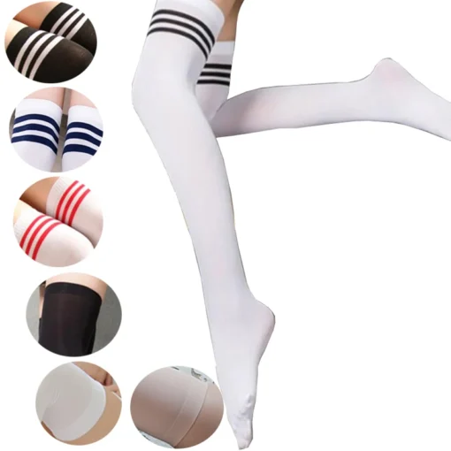 Thigh High Striped Socks - Image 2