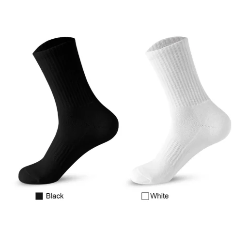 5Pairs Brand Men Cotton New Style White Socks - Image 15