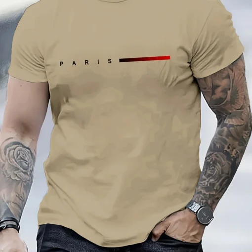 100% cotton loose PARIS Creative Letter print T-Shirt - Image 7