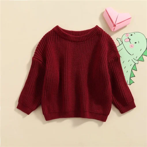 Suefunskry Newborn Baby Knitted Long Sleeve Autumn Winter Sweater - Image 100