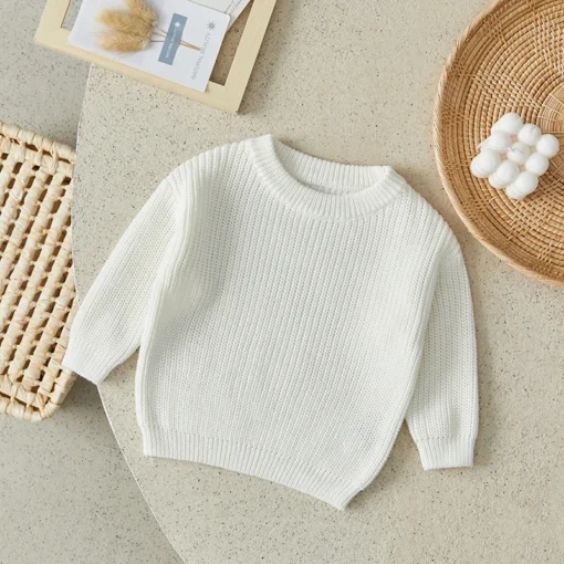 Suefunskry Newborn Baby Knitted Long Sleeve Autumn Winter Sweater - Image 34
