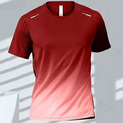 Quick-drying Gradient Short Sleeve T-Shirt - Image 6
