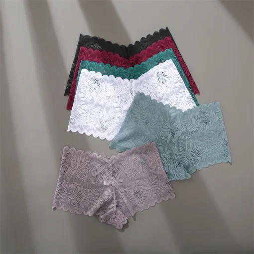 FINETOO 4pcs Lace Floral Underwear - Image 18