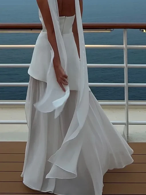 Strapless Ribbon Dress - Image 4