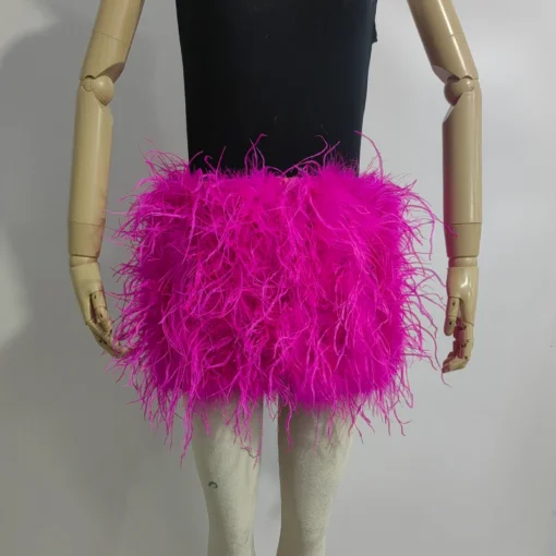 Ostrich Feather Mini Skirt - Image 40