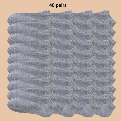 Unisex 40/20/10 Pairs of Solid Color Socks - Image 6