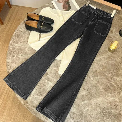 High Waist Flare Jeans - Image 9
