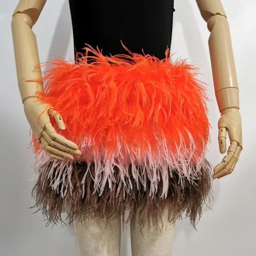 Ostrich Feather Mini Skirt - Image 6