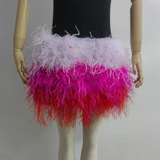 Ostrich Feather Mini Skirt - Image 14