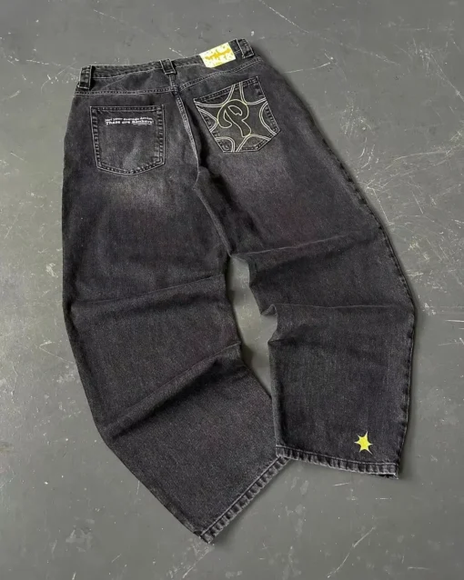 Skull Embroidered Jeans - Image 26