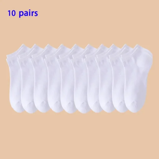 Unisex 40/20/10 Pairs of Solid Color Socks - Image 10