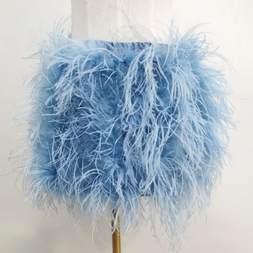 Ostrich Feather Mini Skirt - Image 11