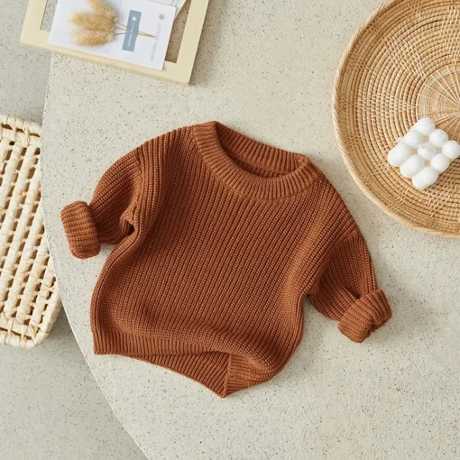 Suefunskry Newborn Baby Knitted Long Sleeve Autumn Winter Sweater - Image 70