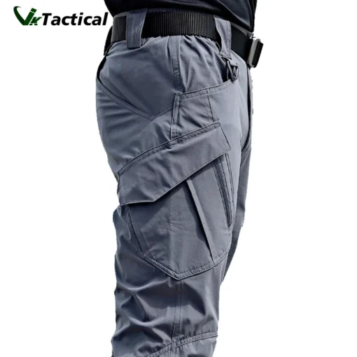 Men's Multiple Pocket Elasticity Military Urban Commuter Tactical Trousers