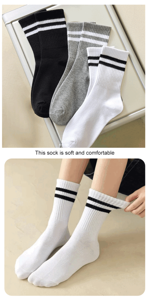 6 Pairs Breathable Mid Socks - Image 21