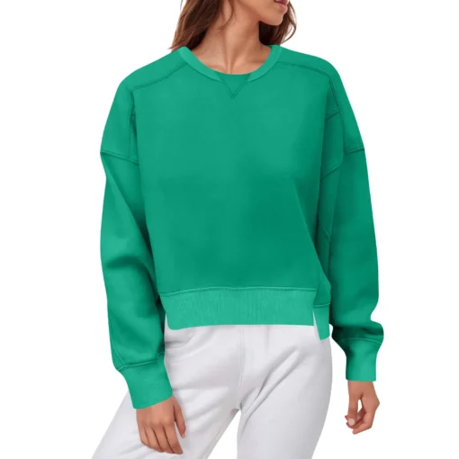 Long-Sleeved Simple Sweatshirt - Image 17