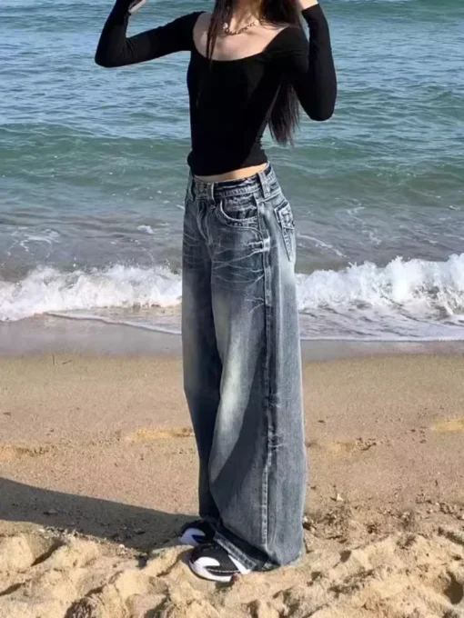HOUZHOU Vintage Baggy Jeans - Image 4