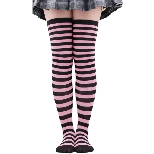Striped Over Knee Stockings - Image 14