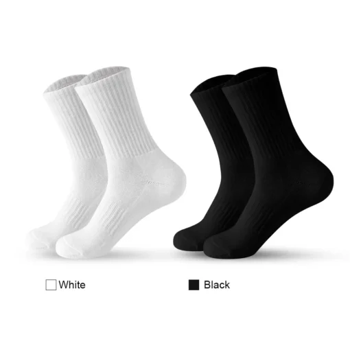 5Pairs Brand Men Cotton New Style White Socks - Image 2