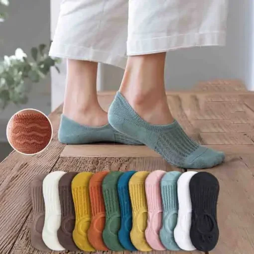 5 Pairs Invisible Boat Socks