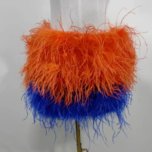 Ostrich Feather Mini Skirt - Image 3