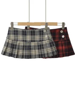 Y2K Plaid Summer Skirt
