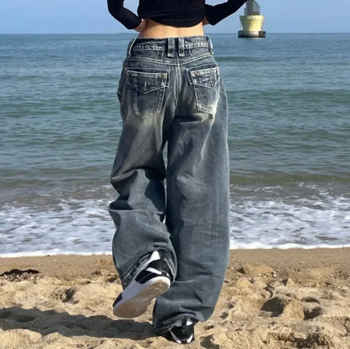 HOUZHOU Vintage Baggy Jeans - Image 7