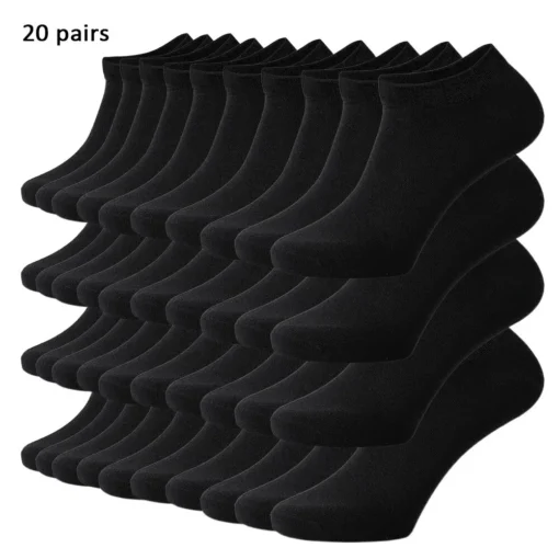 Unisex 40/20/10 Pairs of Solid Color Socks - Image 12