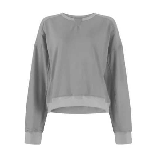 Long-Sleeved Simple Sweatshirt - Image 38