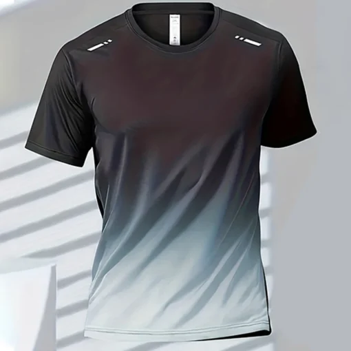Quick-drying Gradient Short Sleeve T-Shirt - Image 4