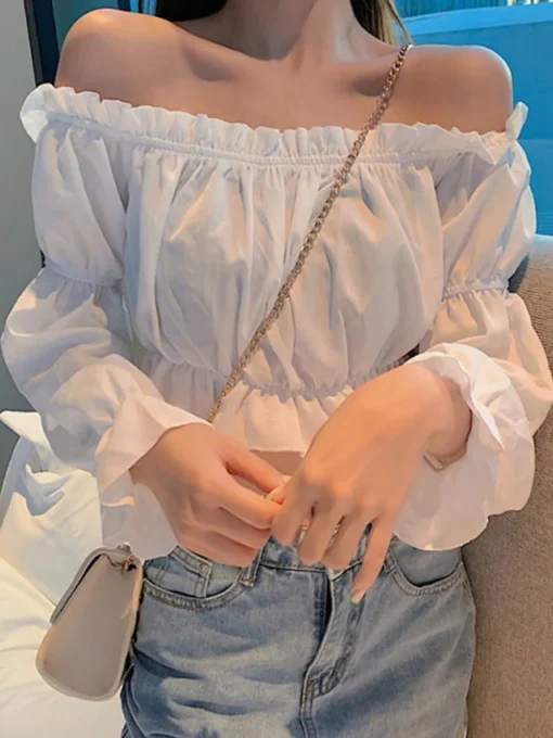 Ruffle Off Shoulder Blouse - Image 2