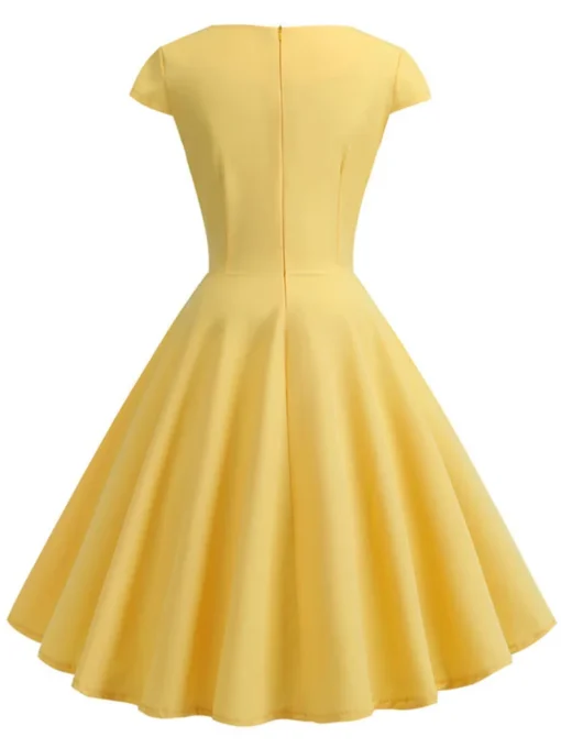 Pink Summer V Neck Dress - Image 14