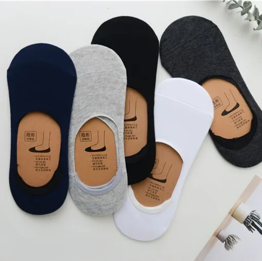5Pairs Men Boat Cotton Socks - Image 13