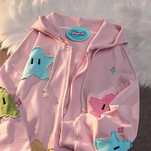 Y2K Oversized Kawaii Zip Up Hoodie - Image 12