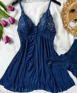 Exquisite Lace Lingerie Nightgown