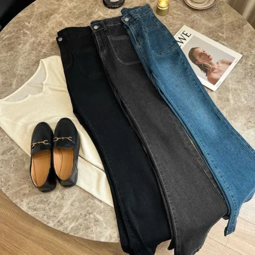 High Waist Flare Jeans - Image 14