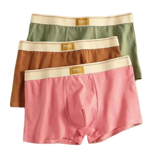 3pcs Men Cotton Boxer Shorts - Image 12
