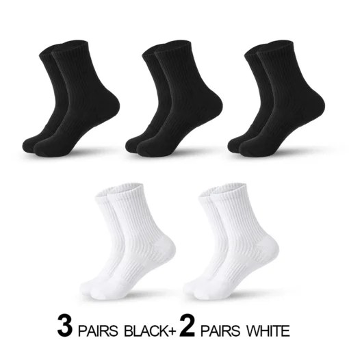 Men's Moisture Wicking Outdoor Hiking Work Cotton Socks - Image 7