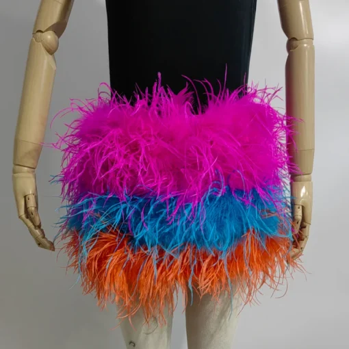 Ostrich Feather Mini Skirt - Image 30