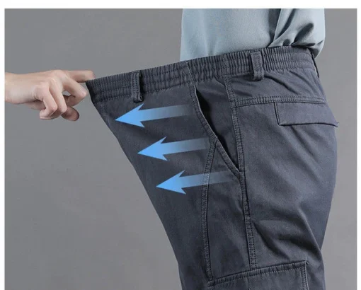 Solid Grey Versatile Work Wear Black Joggers - Image 24