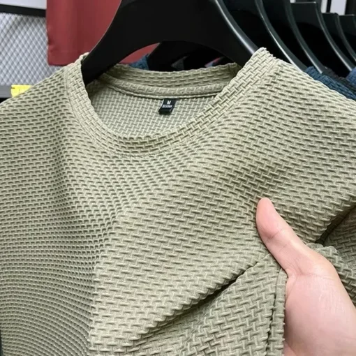 Mesh Bamboo Ice Silk T-shirt - Image 8