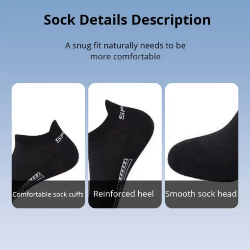 Men's Summer Thin Mesh Breathable Polyester Sports Socks - Image 6