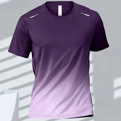 Quick-drying Gradient Short Sleeve T-Shirt - Image 12