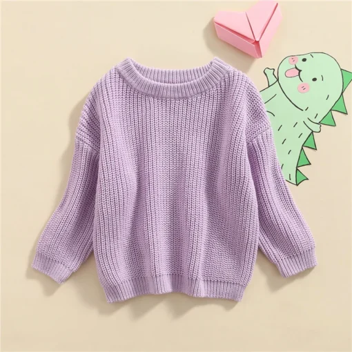 Suefunskry Newborn Baby Knitted Long Sleeve Autumn Winter Sweater - Image 89