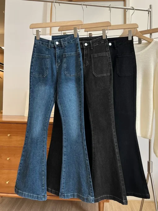 High Waist Flare Jeans - Image 7