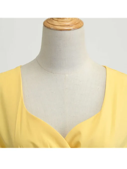 Pink Summer V Neck Dress - Image 15
